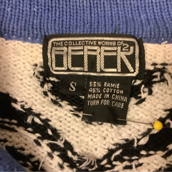 Vintage 90s Berek Colorful Knit cardigan,, jacket,sweater button-down - Picture 4 of 7